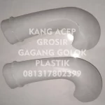 Grosir Gagang Golok Plastik di Bandung Model Polos Bengkok Putih