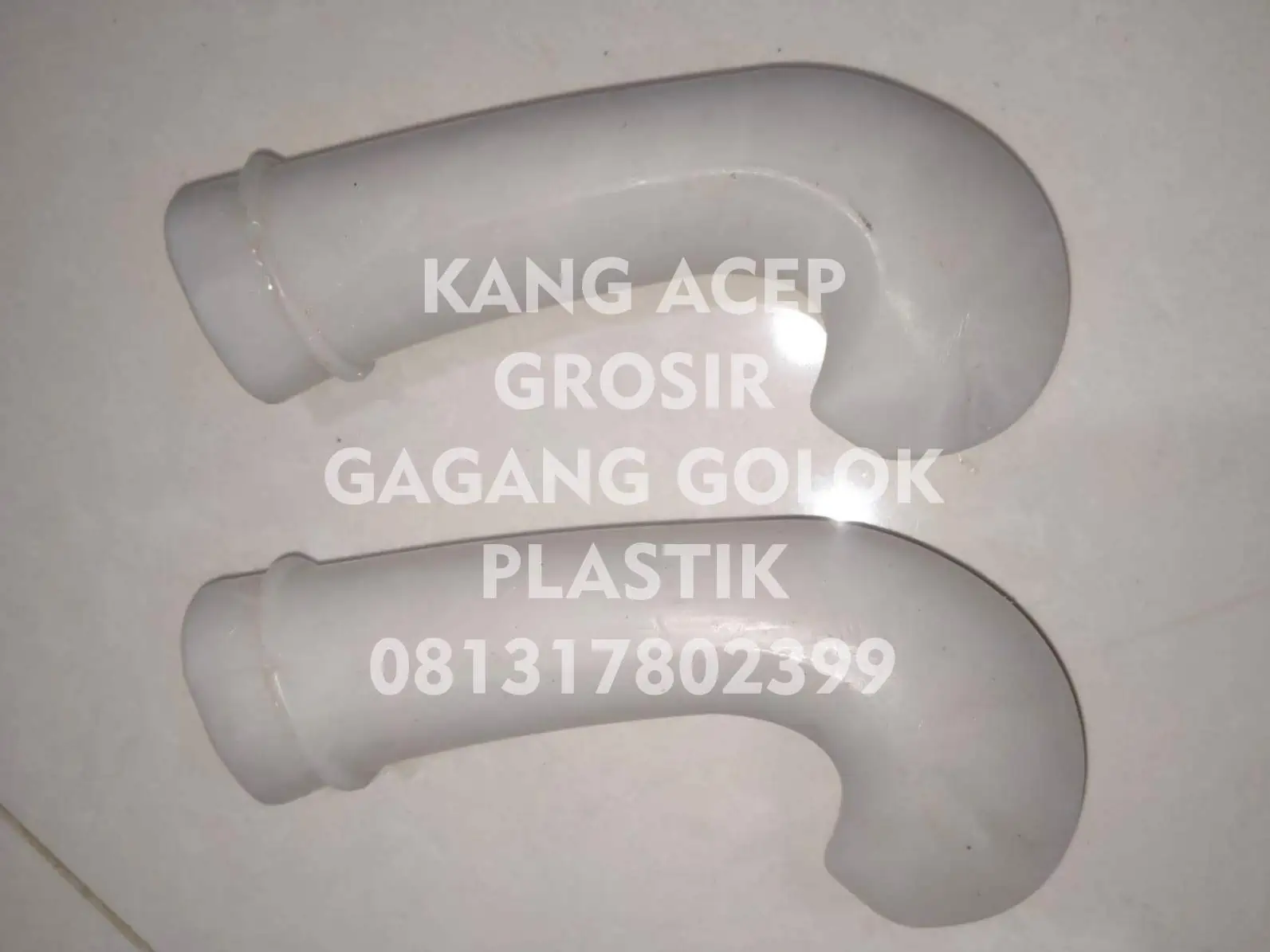 Grosir Gagang Golok Plastik di Bekasi Model Polos Bengkok Putih